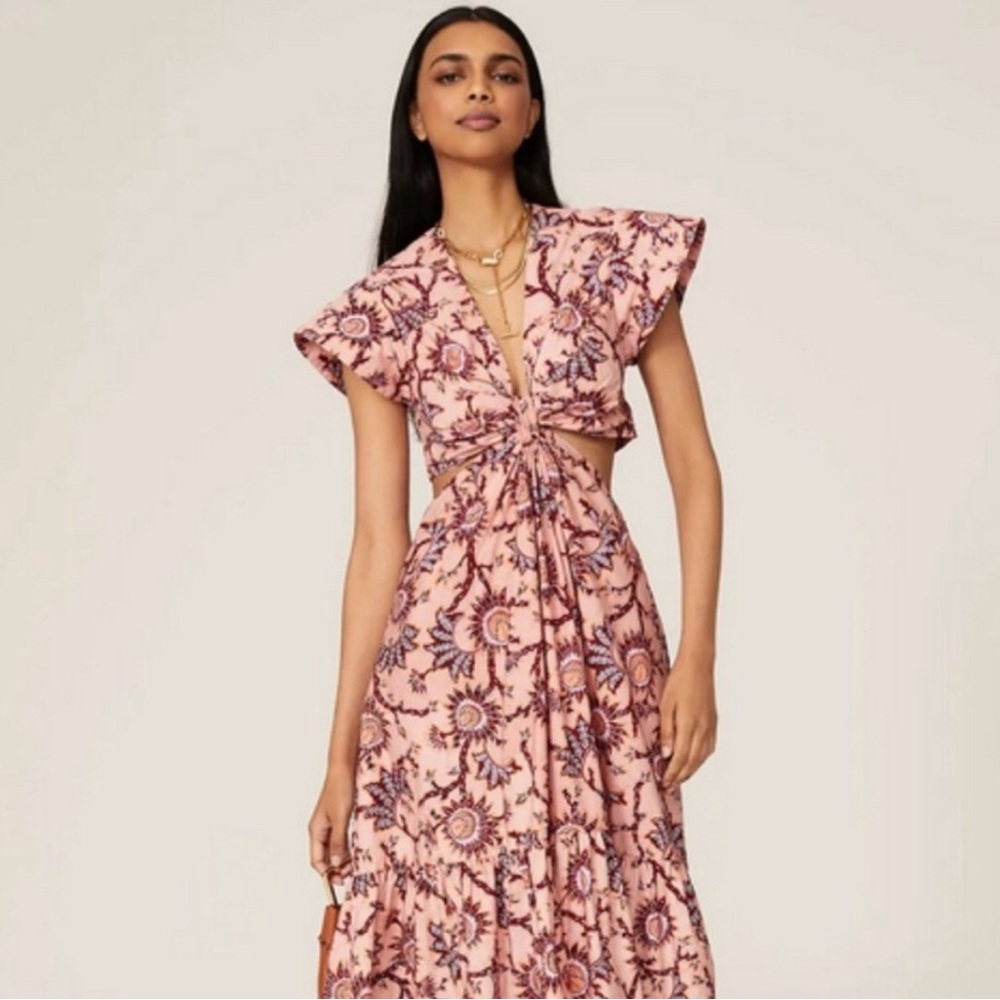 A.L.C. Alexandria Cutout Waist Maxi Dress